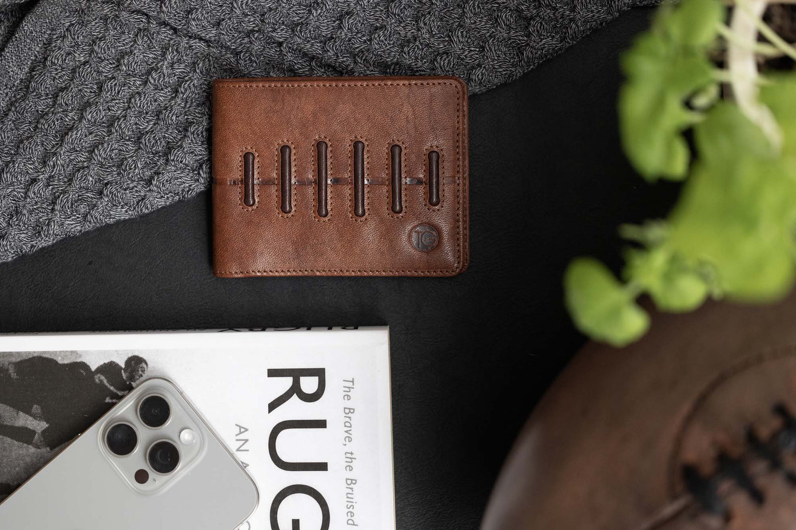The Try – Rugby Leather Bifold Wallet | Lace Detailing, RFID, Perfect ...